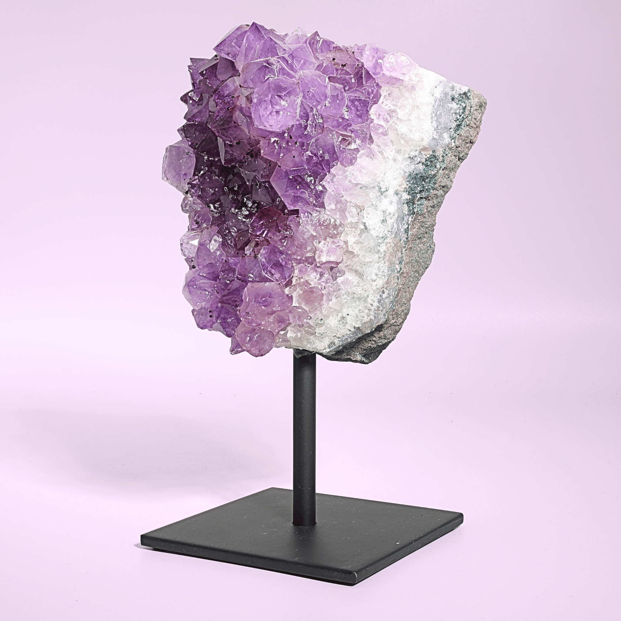 Große Amethyst Druse auf Ständer