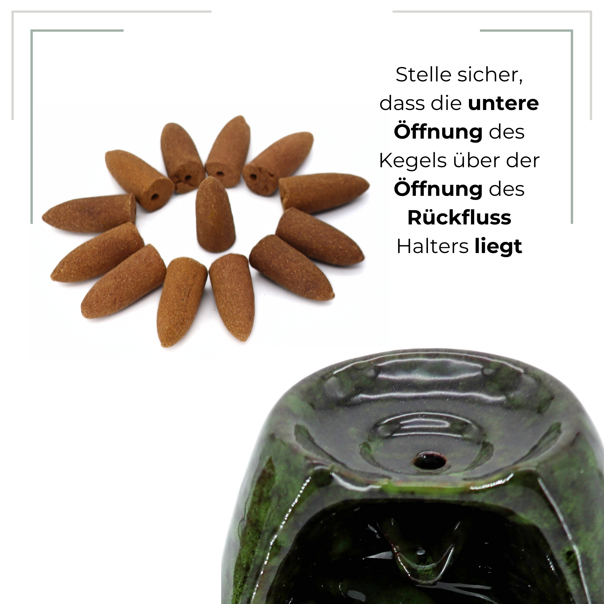 Rückfluss Räucherkegel Starter Set