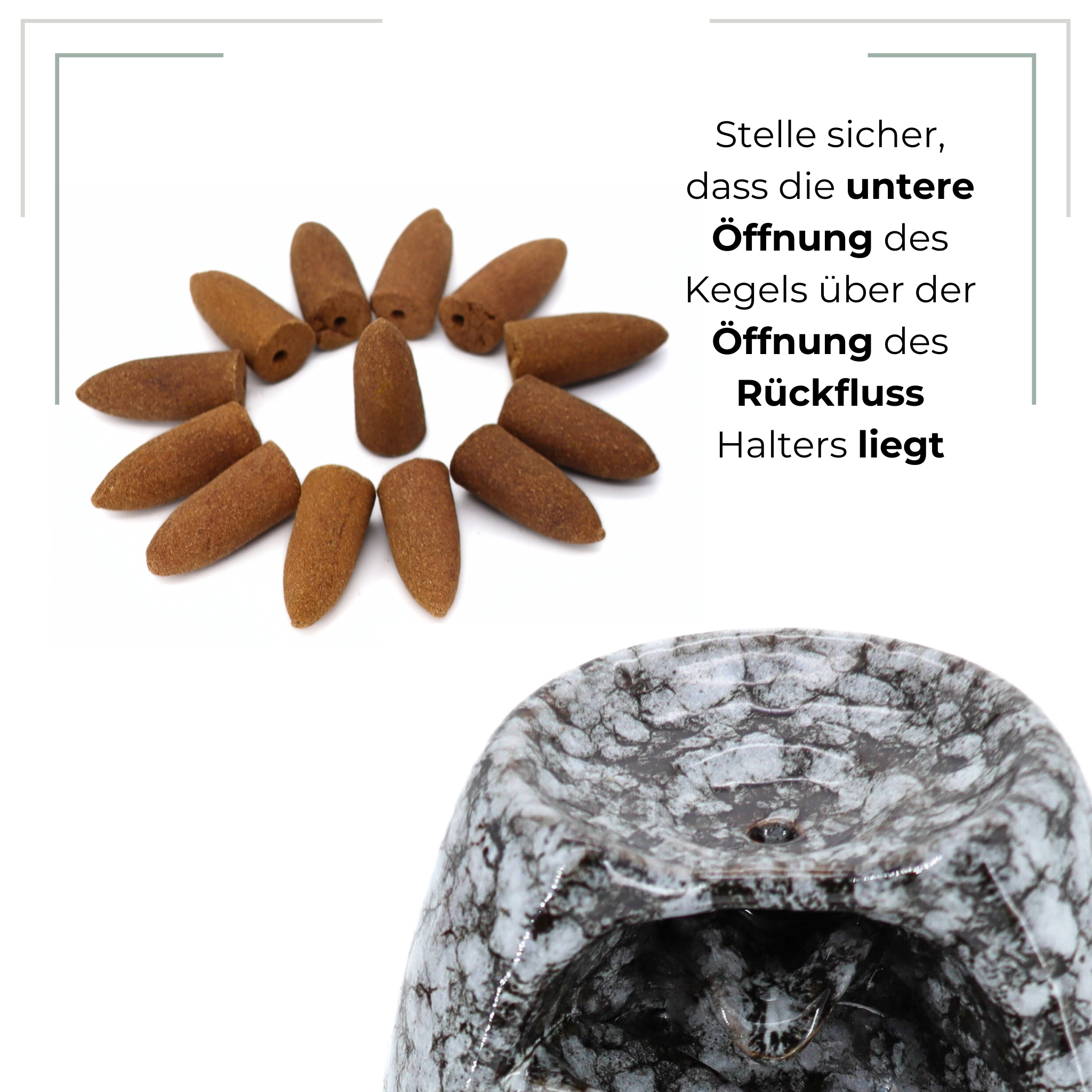 Rückfluss Räucherkegel Starter Set