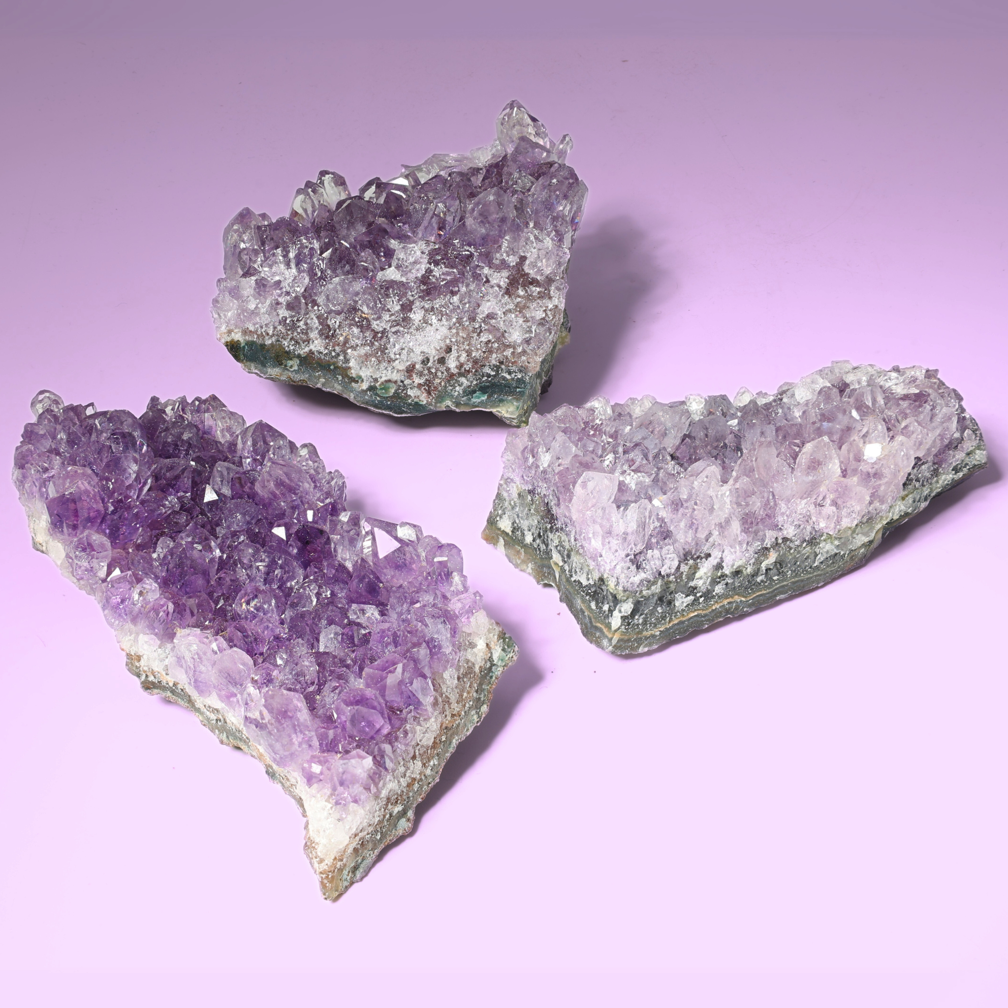 Amethyst Drusen 3er Set